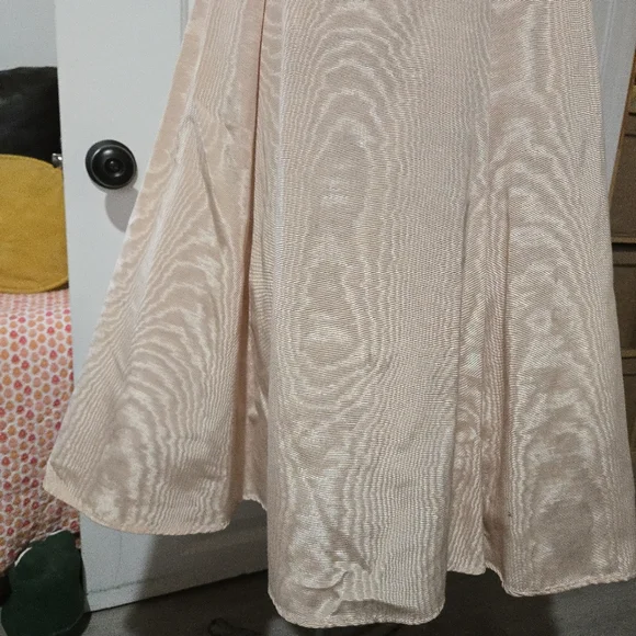 Vintage 1980s Karen Lucas NIKI Pink Off Shoulder Scalloped Formal Dress, SIZE 12 - Picture 8 of 16